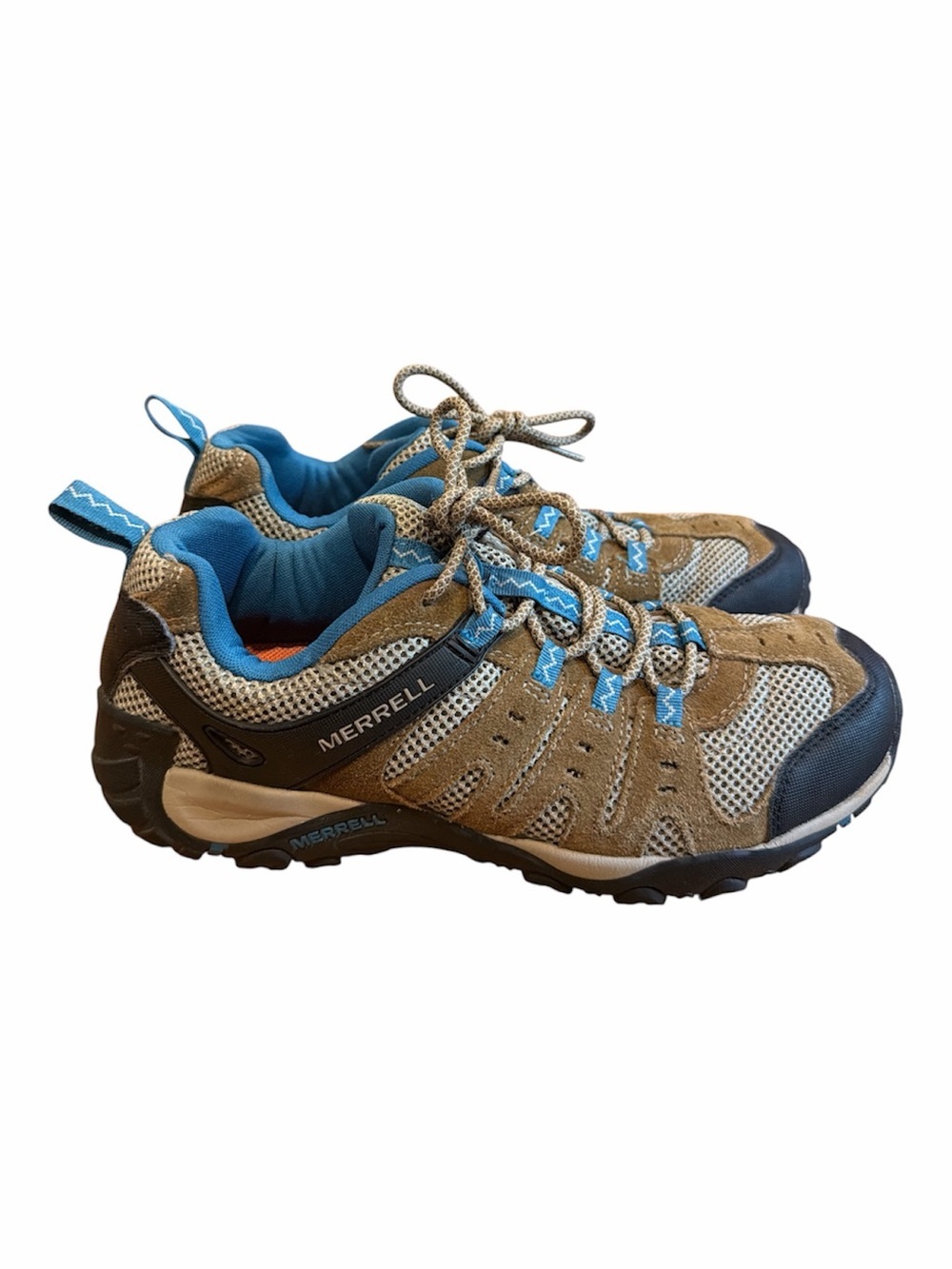 Merrell Tan, Blue and Gray Women's Hiking Sneakers